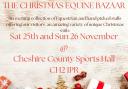 The Christmas Equine Bazaar will hope to raise funds for two vital charities.