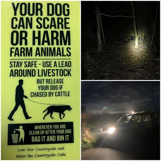 Dog walkers are being urged to follow the Countryside Code. Picture: Cheshire Police Rural Crime Team.