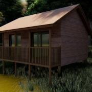 Illustrative image of the proposed waterside timber lodge. Pic: Planning Application