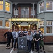 The White Horse team of staff and village people. Elite Bistros/ Gary Usher