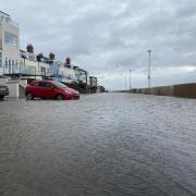 A flooded South Parade in West Kirby on April 9. Credit: Ed Barnes