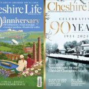 The combined 90th anniversary covers of Cheshire Life.