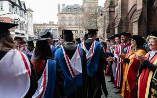 The University of Chester graduation ceremony was held at Chester Cathedral.