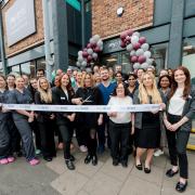 The mydentist team outside the new practice in Foregate Street.