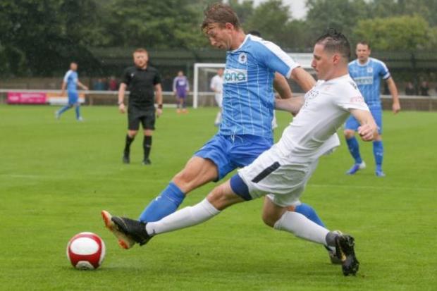Action from Chester's 3-1 victory at Trafford FC. Pictures: RICK MATTHEWS