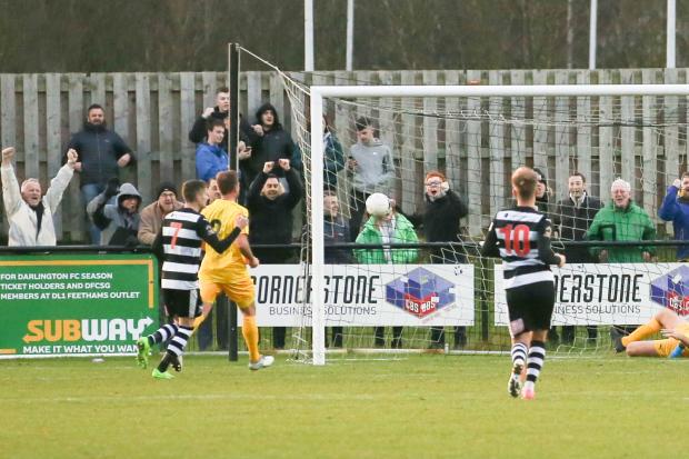Chester concede the opener in their 2-0 defeat at Darlington last weekend. Picture: RICK MATTHEWS