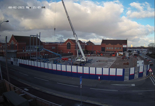 Ellesmere Port public services hub starting to take shape.