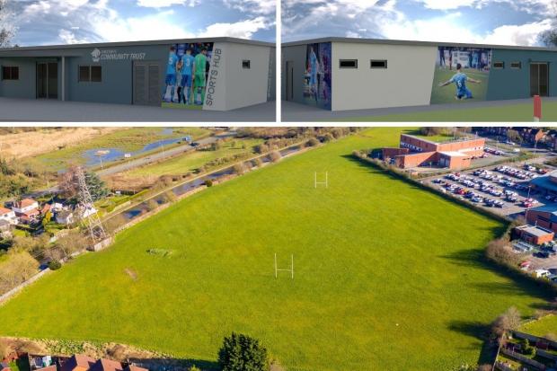 Work on the King George V Sports Hub (artist's impressions, top) can begin at the Blacon Playing Fields (main).