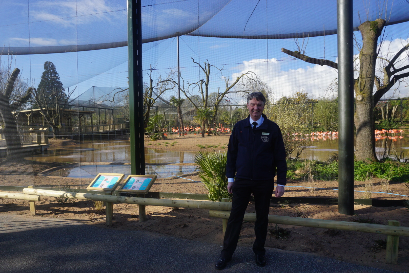 Mike Jordan, director of animals and plants at Chester Zoo, by the new Latin American wetland aviary.