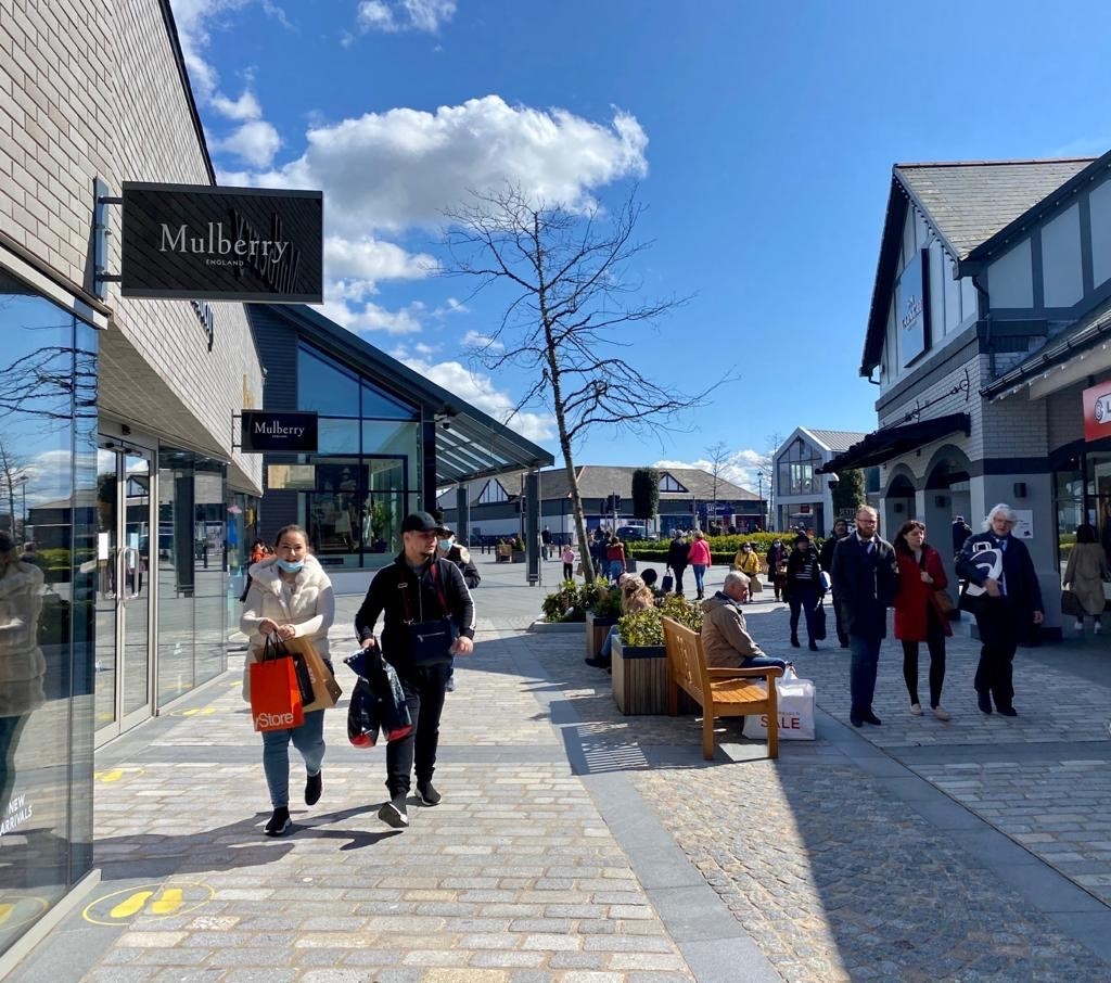 Shoppers return to Cheshire Oaks.