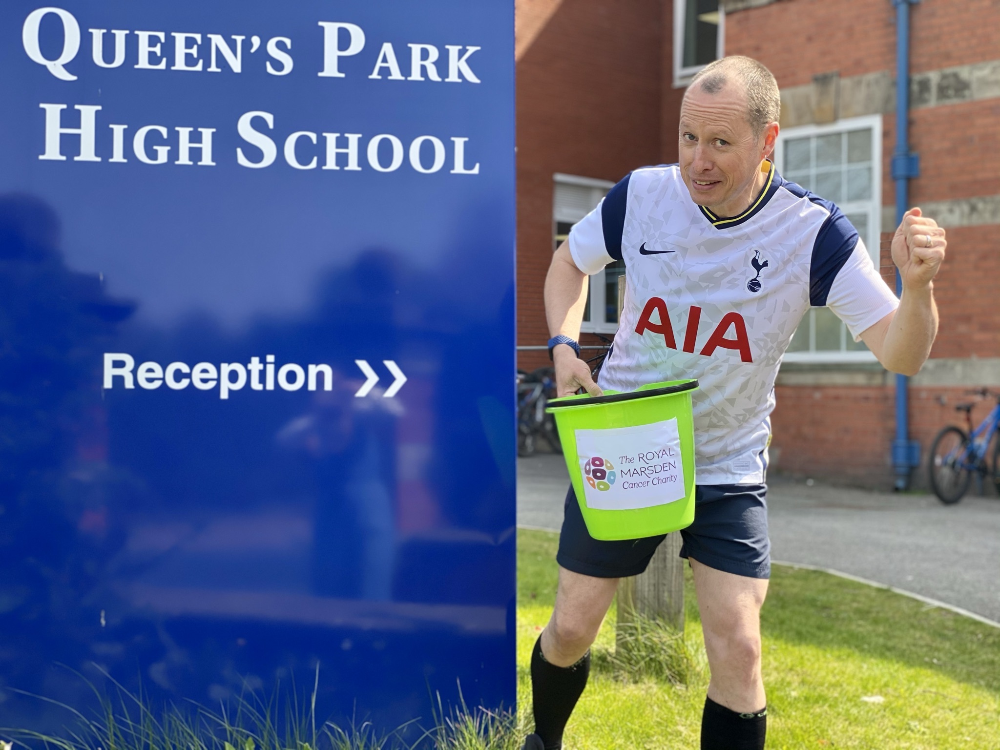 Queens Park High School maths teacher Robin Johnson has been raising funds for the Royal Marsden Cancer Charity.
