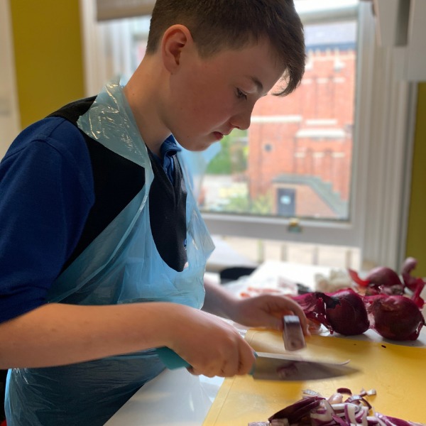 Year 6 children at St Martins Academy, Chester, cook up a treat inspired by footballer Marcus Rashford and chef Tom Kerridge.