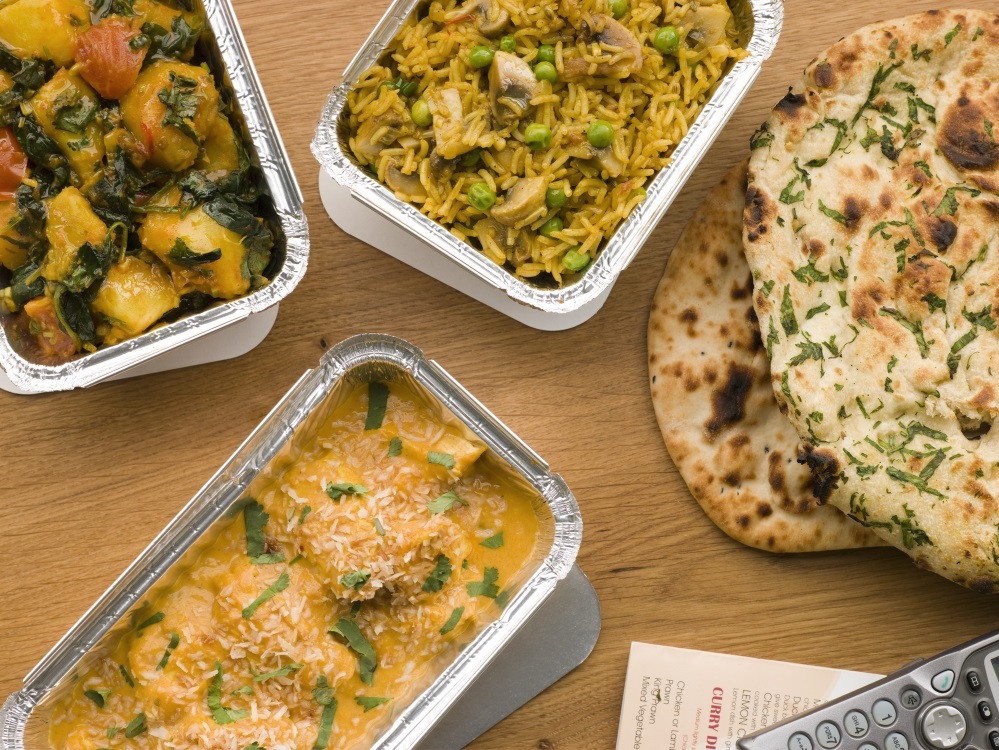 Indian takeaway dishes