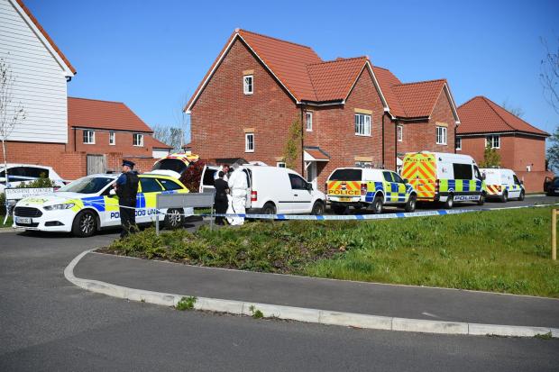 Forensic officers in Aylesham, Kent