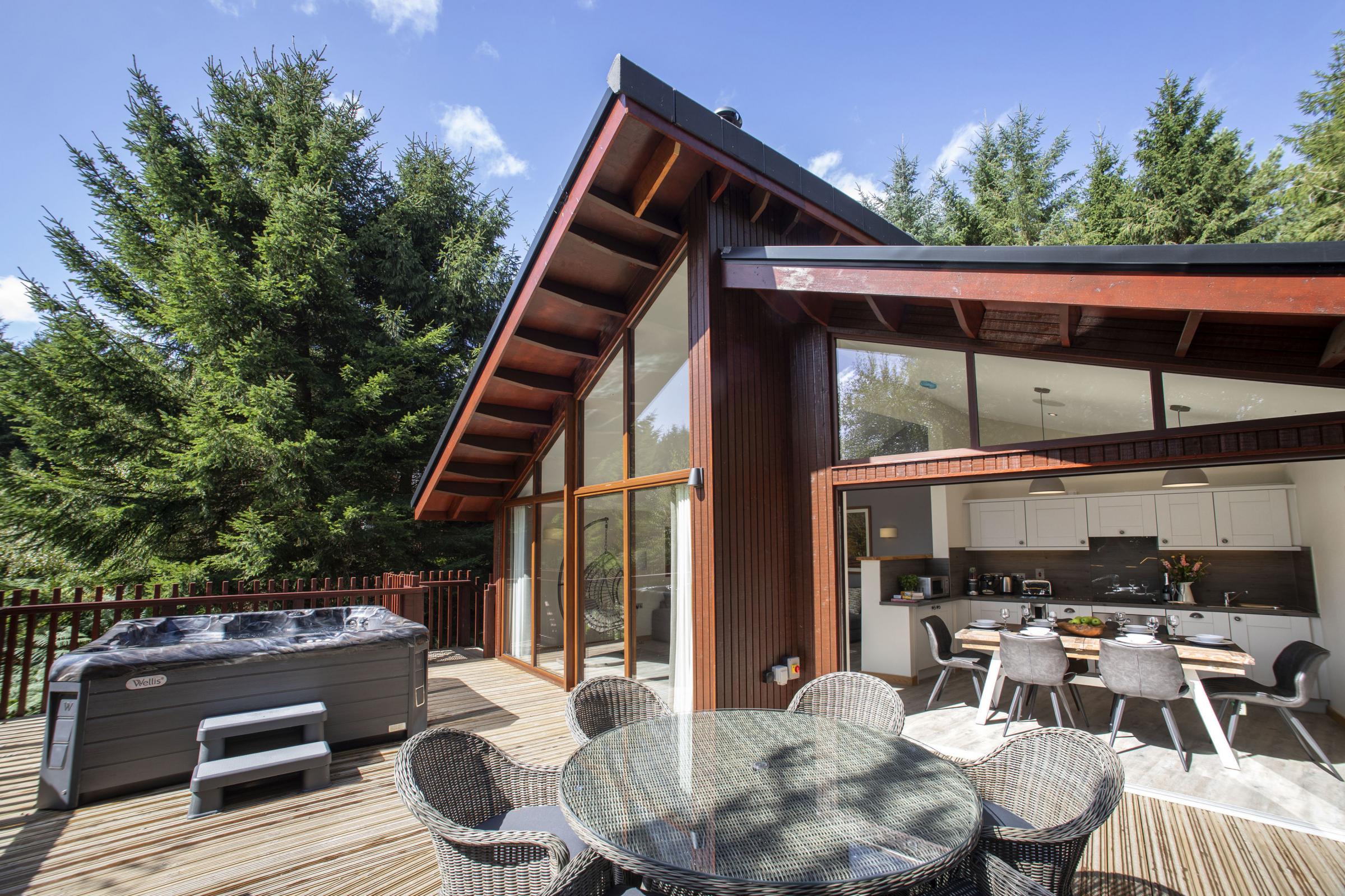 Forest Holidays White Willow lodge at Delamere Forest. Photo: Forest Holidays/PA