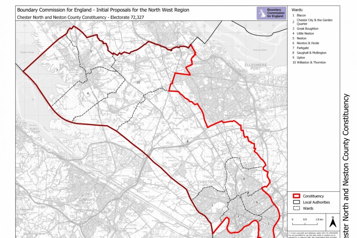 The proposed new constituency for Chester North and Neston. Picture: Boundary Commission for England.
