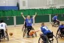 Anna Jackson coaching the Cheshire Phoenix wheelchair basketball team.