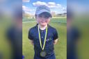 Ethan Harrison, nine, has already won a golf tournament within 18 months of taking up the sport.