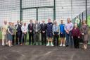 The Duke of Westminster joins Chester FC Community Trust CEO Jim Green and community dignitaries for the official opening of the King George V Sports Hub.