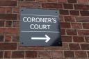 Generic image, coroner's court sign.