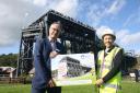 Anderton Boat Lift project manager, Fran Littlewood (left),  with C&RT's managing director, Richard Parry