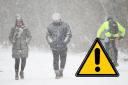 A yellow weather warning for snow has been put in place by the Met Office.