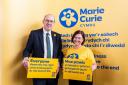 Llyr Gruffydd MS with Ruth Gilford, Marie Curie fundraiser for North Wales. Photo: Katy Tainton Photography