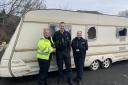 Police have seized an abandoned caravan in Rudheath