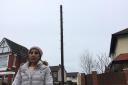 Mum wants to move after huge 25-foot pole erected overnight outside Wirral home