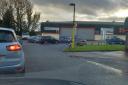 Traffic as shoppers tried to leave Riverside Retail Park