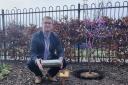 Deewater Grange Customer Relations Manager Andrew Kenny with the time capsule.