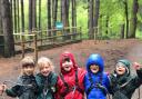 Children of The Firs Independent School in Chester on their day out at Go Ape.