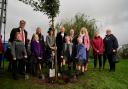 The Lord-Lieutenant, Lady Redmond MBE, joined Dee Point Primary headteacher Dave Williams and other VIPs for the planting ceremony.