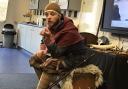 Olaf the Viking travelled to Hoole C of E to teach children about the life of a Viking warrior