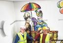 Mural artist, Graham Boyd along with help from other local artists have worked hard to create the striking visual art in the stairwells of the new Northgate car park in the city centre.