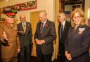 HRH The Duke of Gloucester with Colonel Martyn Forgrave OBE QGM PhD,  Cononel Bill Spieglberg DL, Sir Phil Redmond CBE and Lady Alexis Redmond MBE Lord-Lieutenant of Cheshire. Pictures: Simon Warburton.