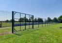 The fence which has been installed at Saltney Town FC.