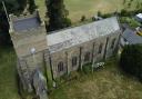 Aerial view of St Mary's Church, Northop Hall. Photo: BA Commercial