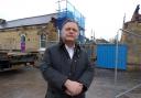 Mike Amesbury outside Northwich Station after the collapse