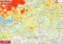 A heatmap has been compiled showing the highest concentration of cases across Cheshire.