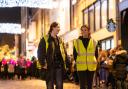 Volunteer Events Ambassadors from the University of Chester at the 12 Days of Christmas Parade.