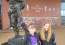 Elliot and his sister at Anfield after a recent practice run ahead of the fundraiser next month.