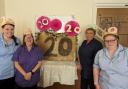 Staff and residents at Hillcrest Care Home celebrating the award.