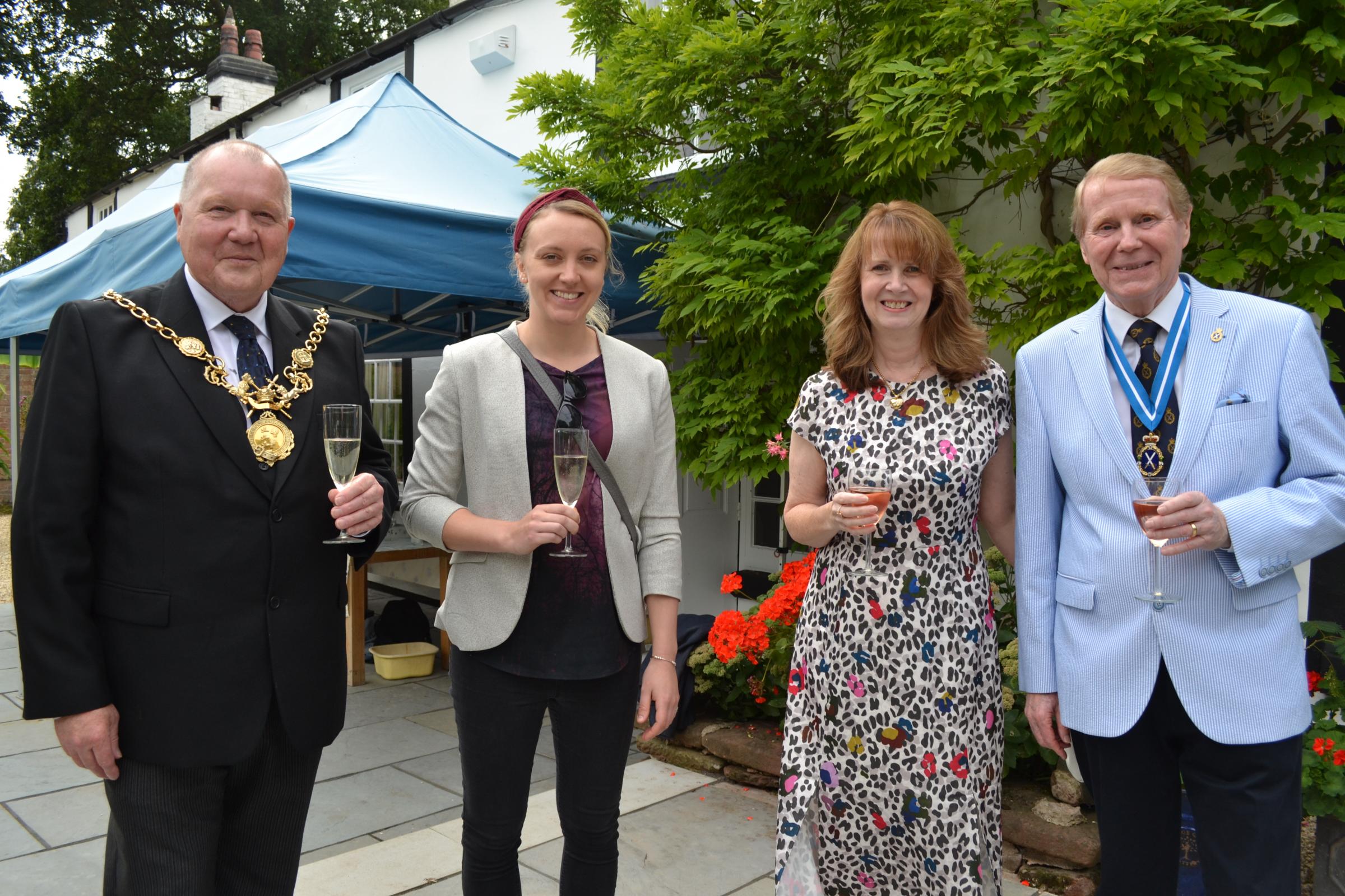 Lord Mayor of Chester (Cllr Martyn Delany), Mayor’s Consort (Katie Mayers), Hayley Mee and High Sheriff of Cheshire (Robert Mee DL).