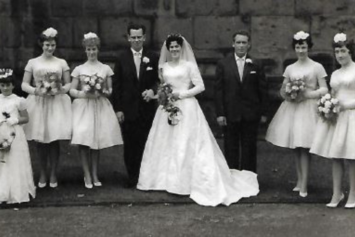 Hilary and Berwyn (known as Jack) Morris, married 23rd September 1961 at Wrexham Parish Church