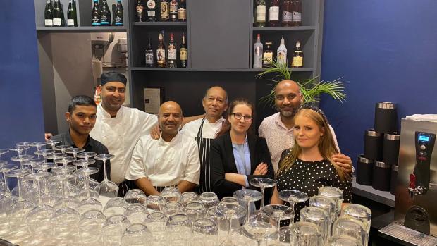 Chester and District Standard: Nagendra and her team at the new K2H restaurant in Northwich