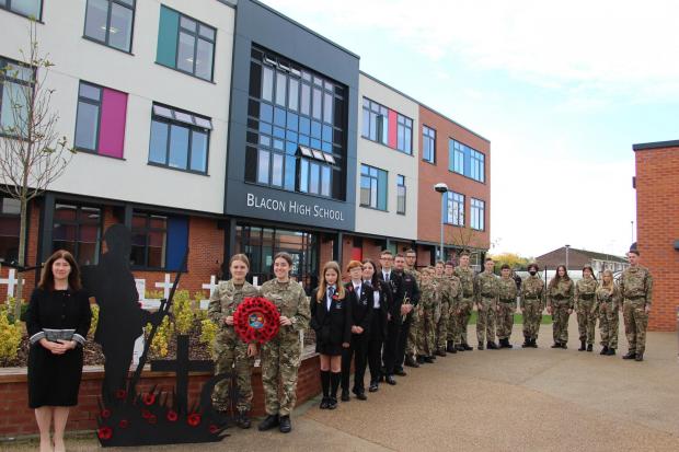 Blacon High School paid its respects at the remembrance service.