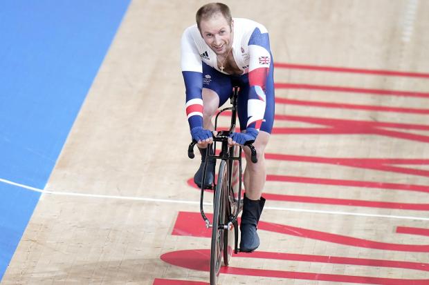 Jason Kenny in action at the Tokyo Olympics