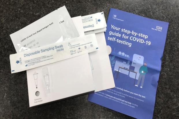 Home test kits will be available to pick up from the test units