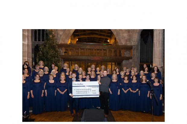 The Decibellas choir helped raise cash for a homeless charity.